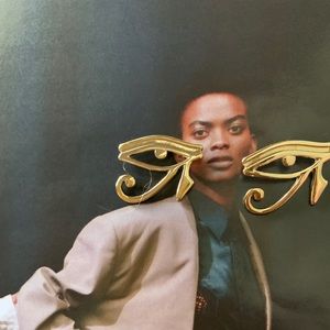 Gold eye of horus earrings